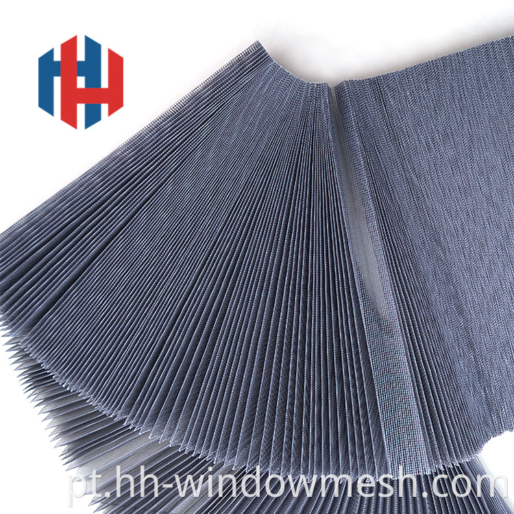 18*18 preto anti -pó de pó de pó de pó de pó de pó transparente transparente Poliéster Plised Window Screen Plisse inseto Mosquito malha líquida